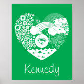 Poster Supergirl Floral Peace Heart Graphisme (Devant)