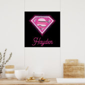 Poster Supergirl Pink Logo (Cuisine)