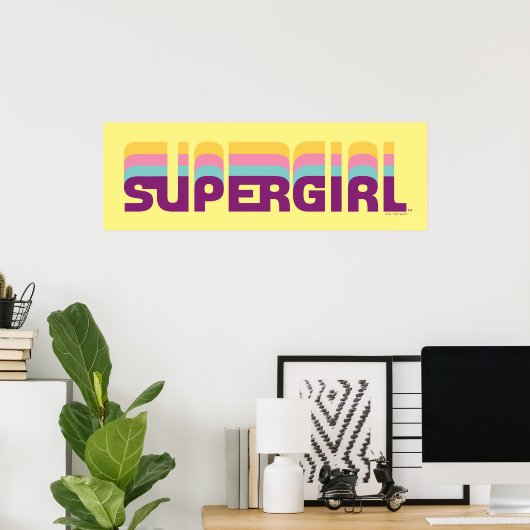 Poster Supergirl Retro Colorshift Graphic (Bureau à domicile)