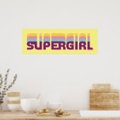 Poster Supergirl Retro Colorshift Graphic (Cuisine)