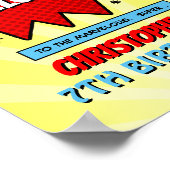 Poster Superhero Comic Book N'importe quel âge Anniversai (Coin)