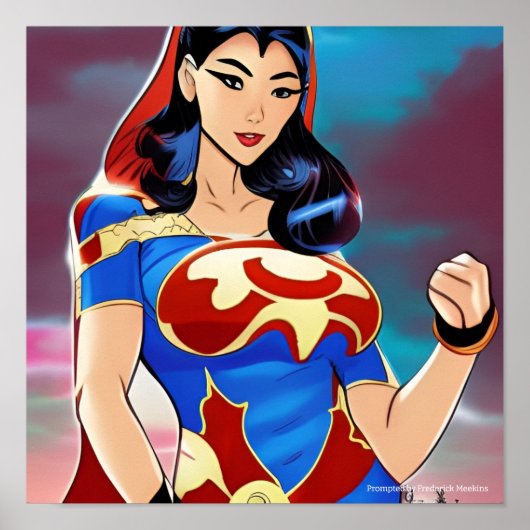 Poster Superhero féminin (Devant)