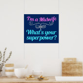 Poster Superhero mignonne sage-femme (Cuisine)