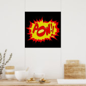 Poster Superhero Pow Sound Effet Comic Bruits et sons (Cuisine)