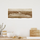 Poster Supérieur, WI - Duluth, MN Carte panoramique - 191 (Cuisine)