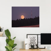 Poster Superlune d'août sur Paradise Ridge (Bureau à domicile)