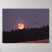 Poster Superlune d'août sur Paradise Ridge (Devant)