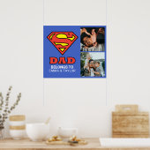 Poster Superman | "Ce Super Papa Appartient À" (Cuisine)