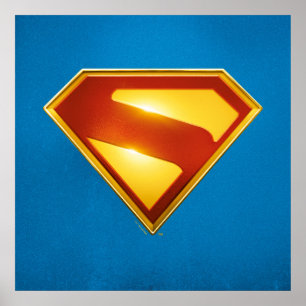 Poster Superman Golden S Shield brillance