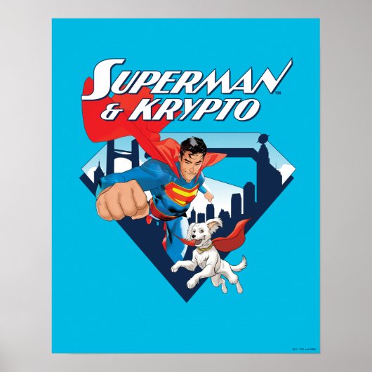 Poster Superman & Krypto Soar (Devant)