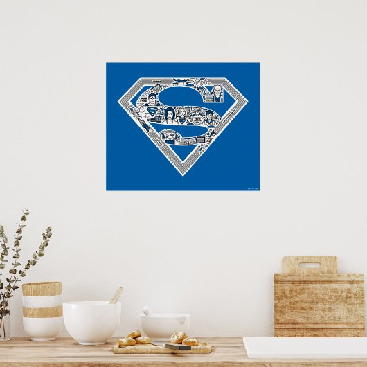 Poster Superman Logo Doodle Art (Cuisine)