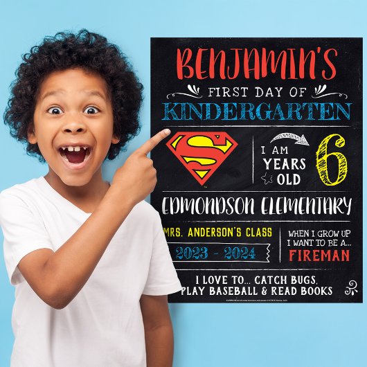 Poster Superman | Premier ou Dernier jour de l'école