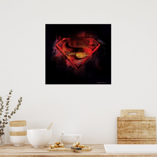 Poster Superman S-Shield | Logo peint (Cuisine)