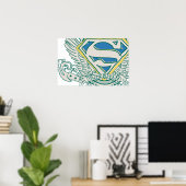Poster Superman Stylisé | Logo de crête esquissé (Bureau à domicile)