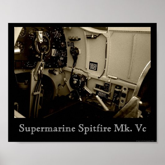 Poster Supermarine Spitfire Cockpit (Devant)