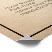 Poster Supermarine Spitfire - Plan directeur de l'avion S (Coin)