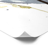 Poster Superposition de fleurs - Aquarelle Fleurs et tige (Coin)