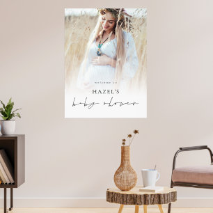 Poster Superposition photo Boho simple Bienvenue au Baby