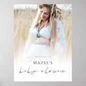 Poster Superposition photo Boho simple Bienvenue au Baby (Devant)