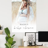 Poster Superposition photo Boho simple Bienvenue au Baby (Bureau à domicile)