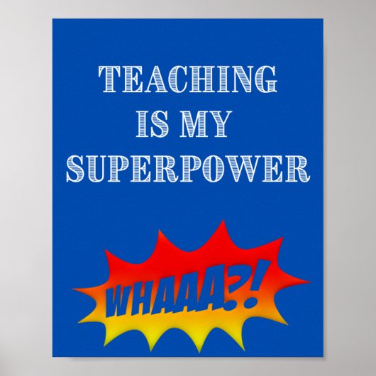Poster Superpouvoirs de l'enseignant (Devant)