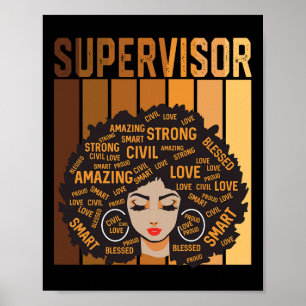 Poster Superviseur Afro Américaines Femmes Mois Histoire