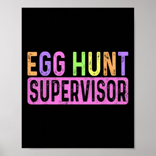 Poster Superviseur de chasse aux oeufs Partie de chasse a (Devant)