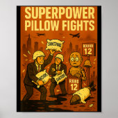 Poster Superwer Llow Fights Funny Geolitical Satire Gift  (Devant)