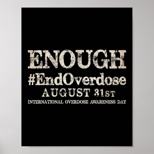 Poster Support Arrêter Les Surdoses Internationales Conna (Devant)