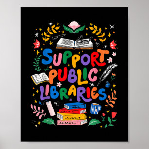Poster Support Bibliothèques publiques Vocabulaire de lec