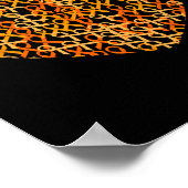 Poster Support de sensibilisation Orange Ribbon Heart (Coin)