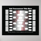 Poster Support de tournoi de baseball pour 32 équipes (Devant)