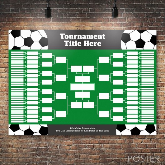 Poster Support de tournoi de football - 64 équipes