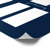 Poster Support de tournoi sportif - 16 équipes - Marine (Coin)