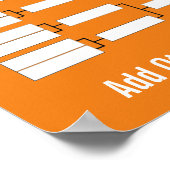 Poster Support de tournoi sportif - Orange 32 équipes (Coin)