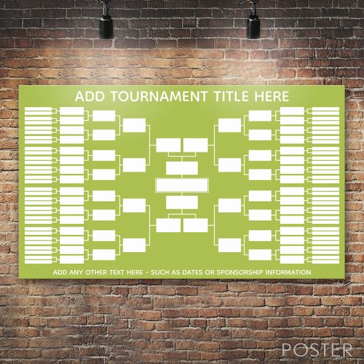 Poster Support de tournoi sportif pour 64 équipes