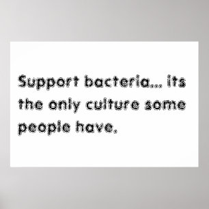 Poster support des bactéries