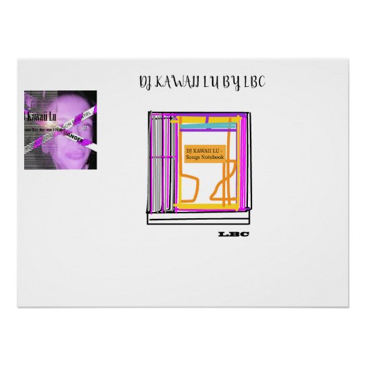 POSTER SUPPORT DJ KAWAII LU (Devant)