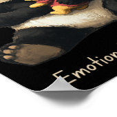 Poster Support Émotionnel Ours Panda Tenant Un Ours Mélan (Coin)