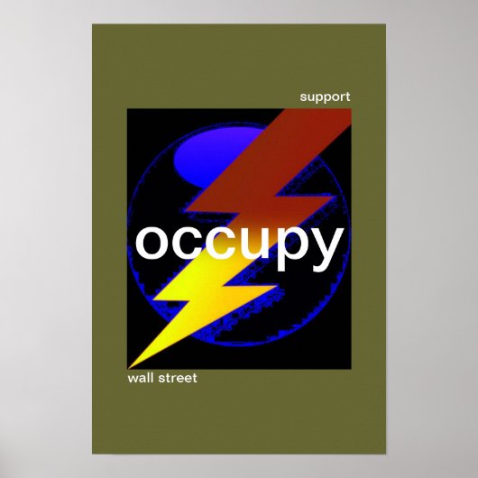 Poster support occupy wall street (Devant)