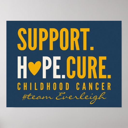 Poster support pour le cancer de l'enfance Panneau d'impr (Devant)
