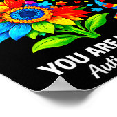Poster Support squad autism awareness ribbon sunflower (Coin)