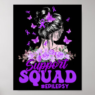 Poster Support Squad Messy Bun Papillon Purple Ribbon Ep
