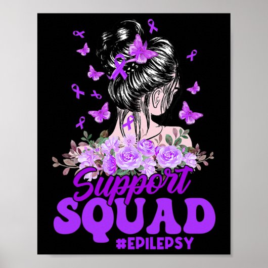 Poster Support Squad Messy Bun Papillon Purple Ribbon Ep (Devant)