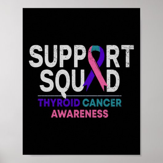Poster Support Squad Thyroide Cancer Awareness Month Ribb (Devant)