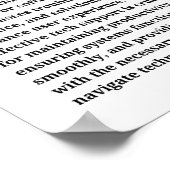 Poster Support technique (Coin)