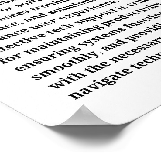 Poster Support technique (Coin)