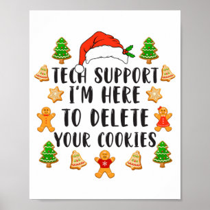 Poster Support Technique de Noël Ici pour Supprimer les C