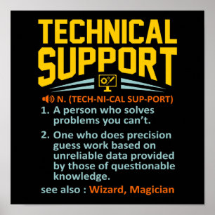 Poster Support technique Définition Informatique informat