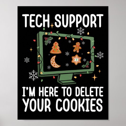 Poster Support technique, je suis là pour supprimer vos c (Devant)